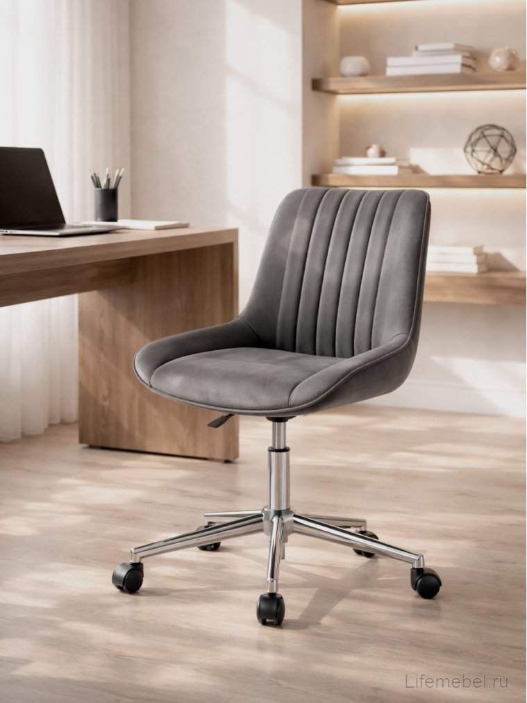 Компьютерное кресло Онда темно-серый / хром