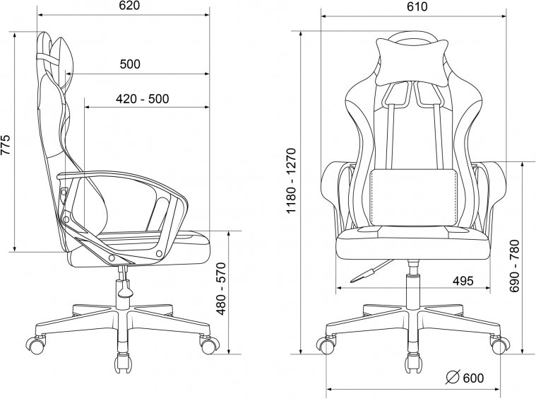 Компьютерное кресло Optimum ткань серый / черный