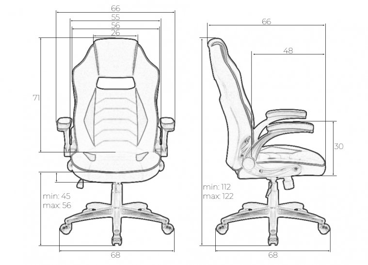 Компьютерное кресло Rick черно-светло-зеленая ткань / черный
