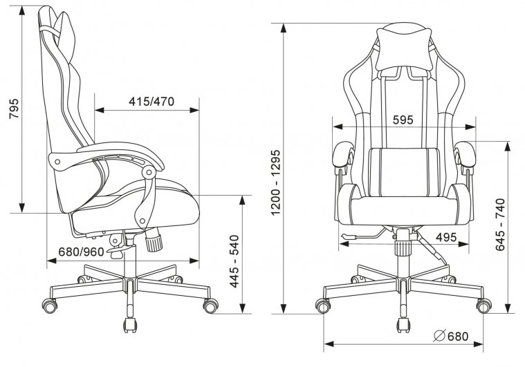 Компьютерное кресло Terminator ткань синий