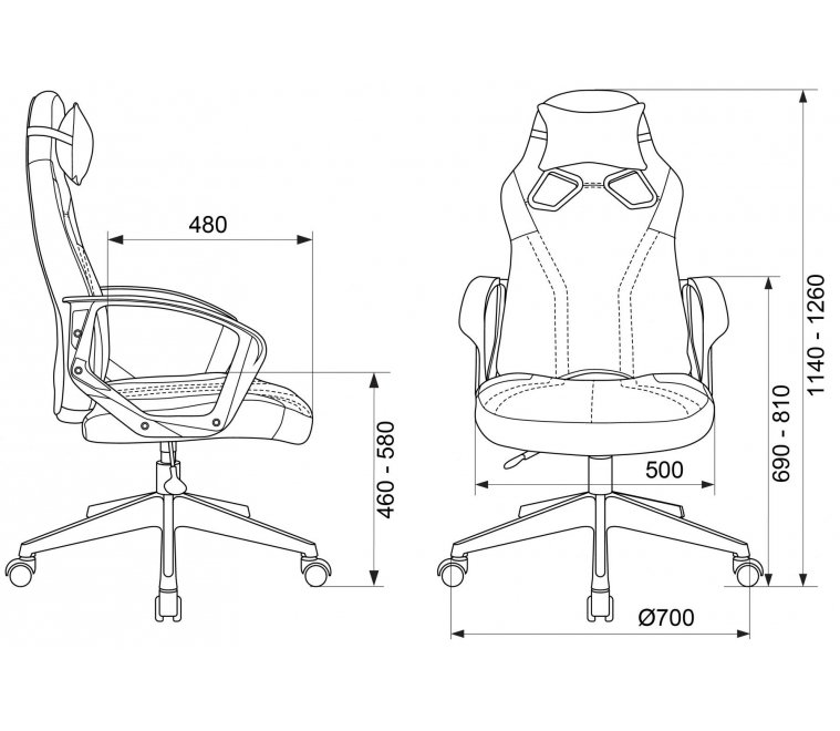 Компьютерное кресло Zombie 50 черное / красное