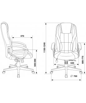 Игровое кресло Zombie 9 черное / синее