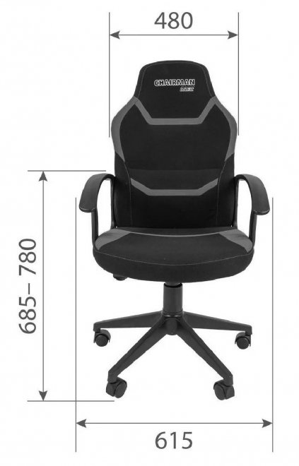 Компьютерное кресло Chairman game 9 ткань черный / оранжевый