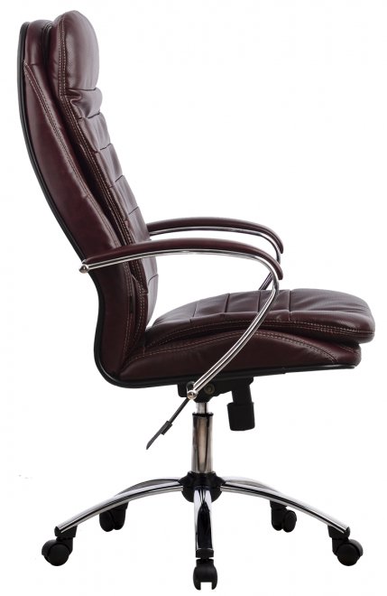 Кресло Maru экокожа / хром бордовое