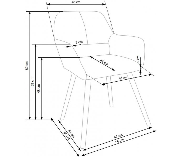 Деревянный стул K283 бежевый / натуральный