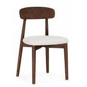 бежевая рогожка / орех