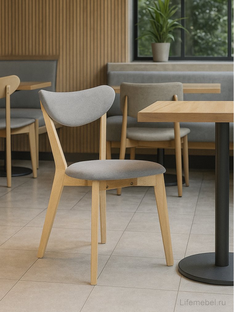 Деревянный стул Brando 130 серый / дуб