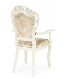 Стул-кресло Bronte муса перламутр молочный / патина