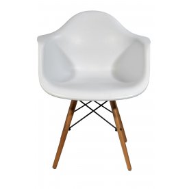 Кресло Hames белое / деревянный каркас