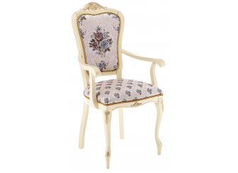 Кресло Руджеро патина золото / молочный