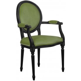 Мягкий стул с подлокотниками Delo Kora Arm Green