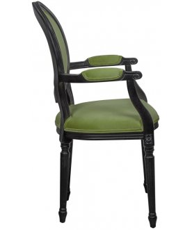 Мягкий стул с подлокотниками Delo Kora Arm Green