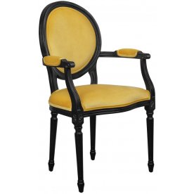 Мягкий стул с подлокотниками Delo Kora Arm Yellow