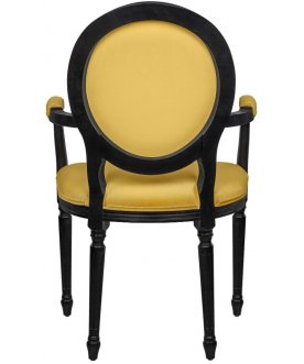 Мягкий стул с подлокотниками Delo Kora Arm Yellow