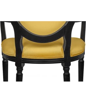 Мягкий стул с подлокотниками Delo Kora Arm Yellow