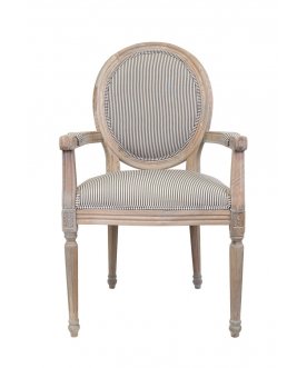 Мягкий стул с подлокотниками Diella Pinstripe