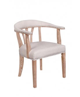 Мягкий стул с подлокотниками Tanner Beige