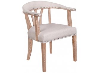 Мягкий стул с подлокотниками Tanner Beige