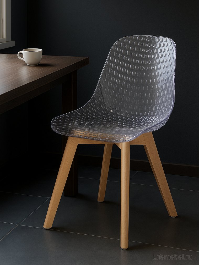 Пластиковый стул Vart clear / wood