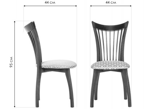Стул деревянный Орегон венге / жаккард палермо