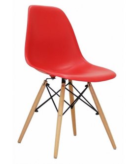 Пластиковый стул Eames красный