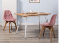 Деревянный стул Eames lite розовый / натуральный бук