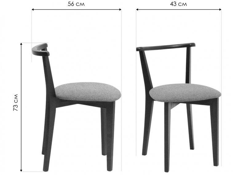 Деревянный стул Франк ПМ черный / синий