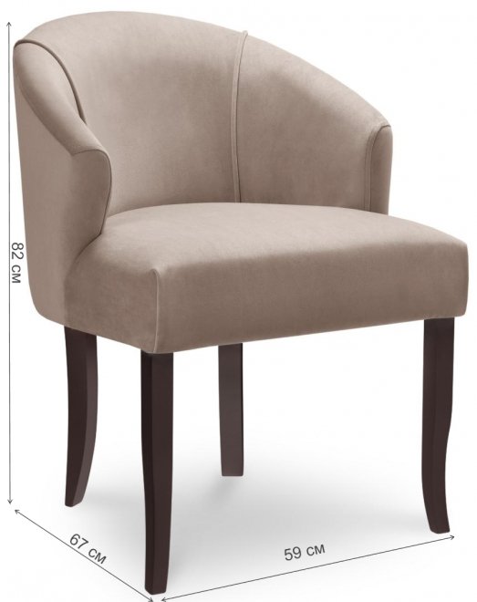 Стул-кресло Николь бордовый микровелюр Newtone wine / венге каркас