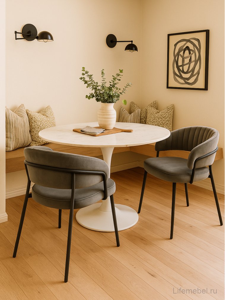 Комплект стульев Лукас 2 шт темно-серый / черный