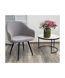 Стул-кресло Avior 360 поворотное b22 серый велюр / черный