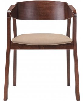 Стул-кресло Dalia beige / темный орех