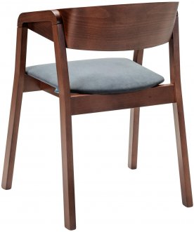 Стул-кресло Dalia grey / темный орех