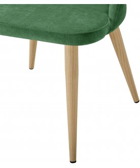 Стул-кресло Lars зеленый / натуральный дуб