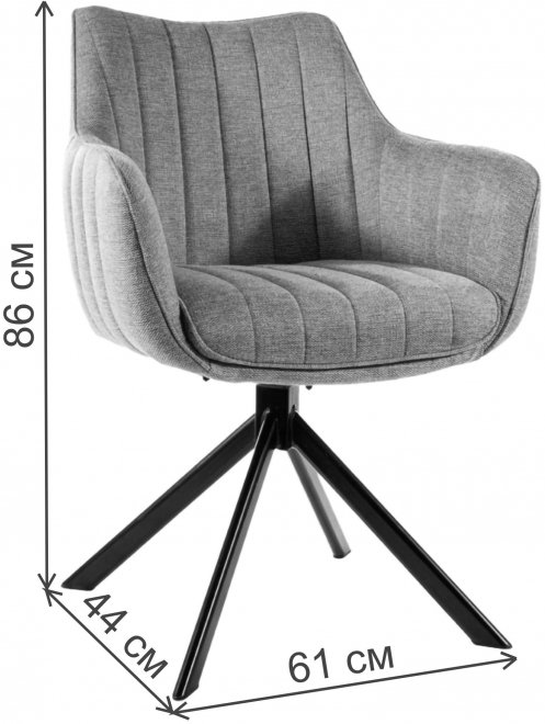 Кресло Azalia brego 07 серый / черный
