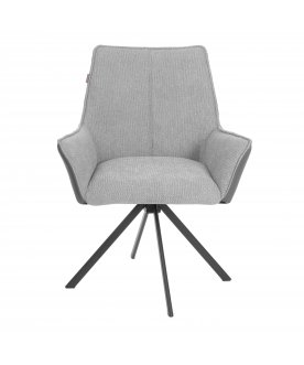 Стул-кресло Murano светло-серый / графит