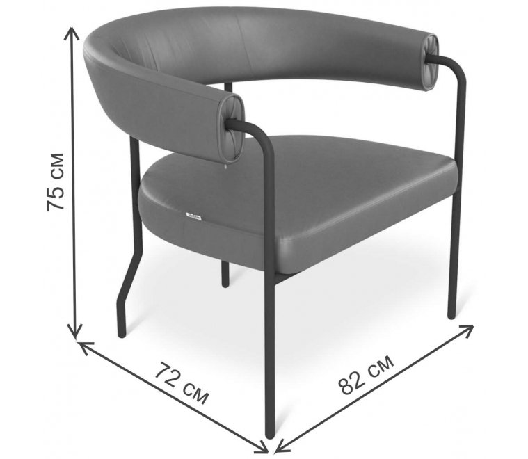 Кресло SHT-AMS120 букле светло-серый / антрацит