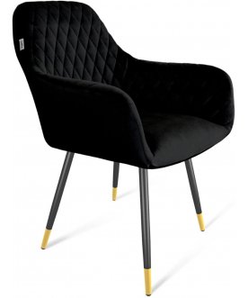 Стул-кресло SHT-ST38/S95-1 ночное затмение / черный муар / золото