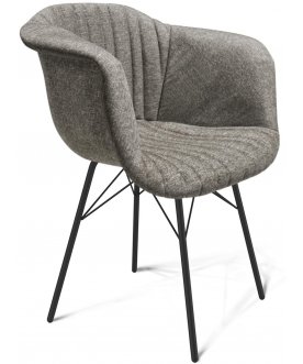 Стул-кресло SHT-ST31-C1/S64 пепельное / черный муар