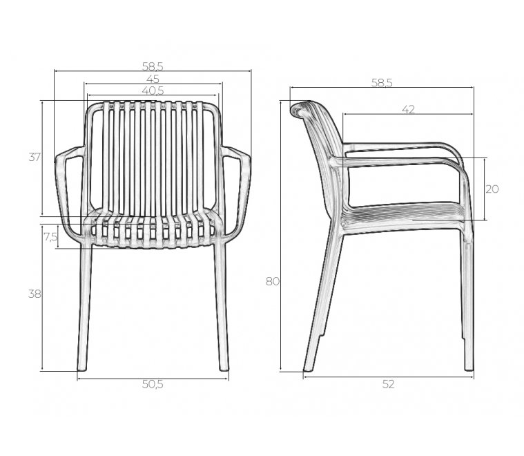 Кресло Walter Arm черное