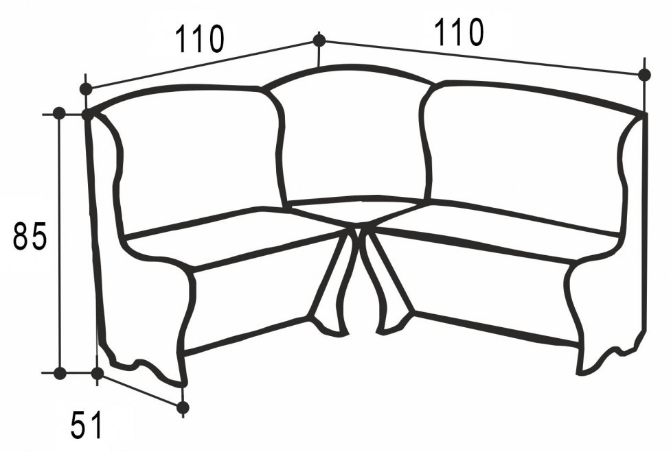 Кухонный уголок Аленка-1 малый