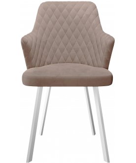 Стул-кресло DikLine 345 капучино / белый