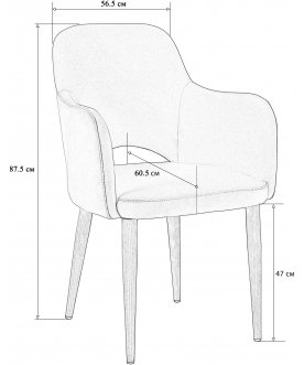Стул на металлокаркасе Ledger