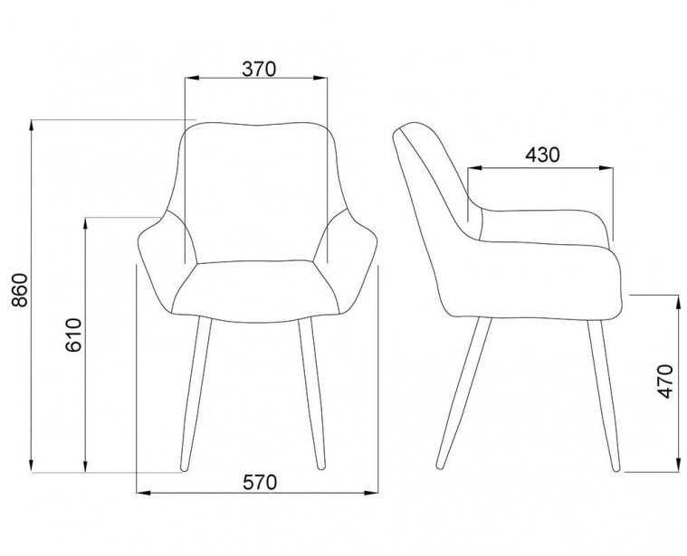 Кресло Pablo велюр серый