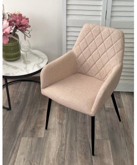 Стул-кресло Novara ткань barrel-09 бежевый / черный