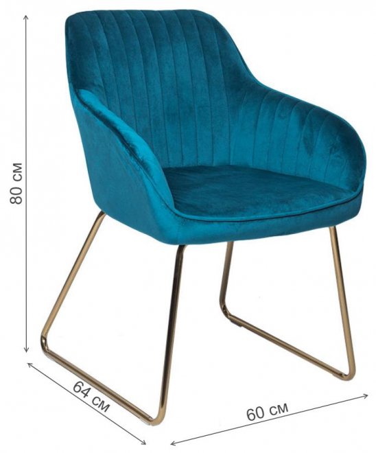 Кресло WX-6 бархат emerald 8167-64 / golden