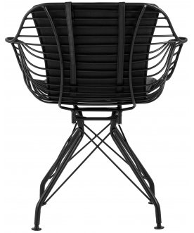 Дизайнерский стул Юджин черное / с черной подушкой