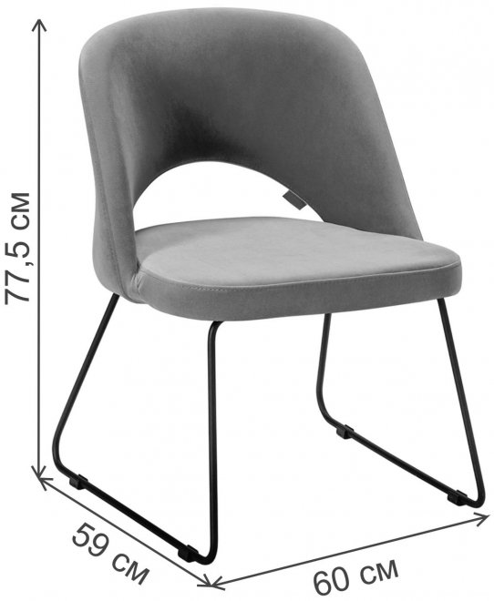 Стул на металлокаркасе Lars тёмно-зеленый / линк