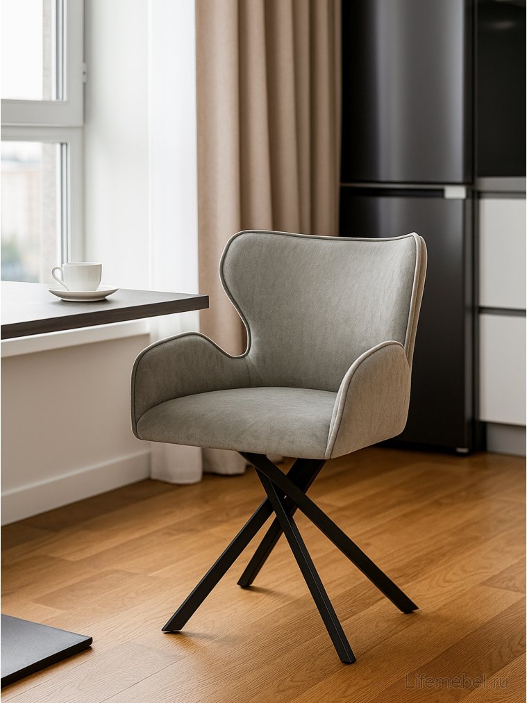 Стул Карлайл антрацитовый brendy stone 28 / черный