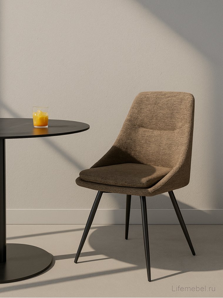 Стул на металлокаркасе Avian вращающийся светло-коричневый / черный