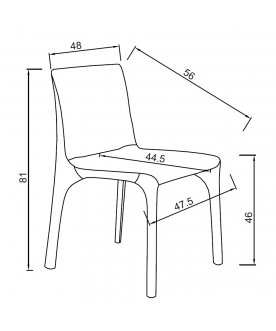 Стул на металлокаркасе 160KD-80060